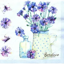 Serwetka do decoupage chabry w wazonach 33x33 VIVA. Unikat